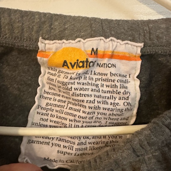 5 STRIPE SWEATPANTS - HEATHER GREY size: medium - Picture 3 of 3